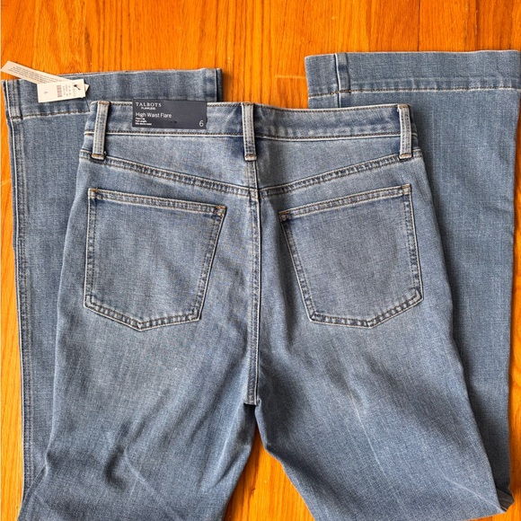 NWT Talbots Flawless High Waist Flare Light Wash Jeans - Picture 4 of 4